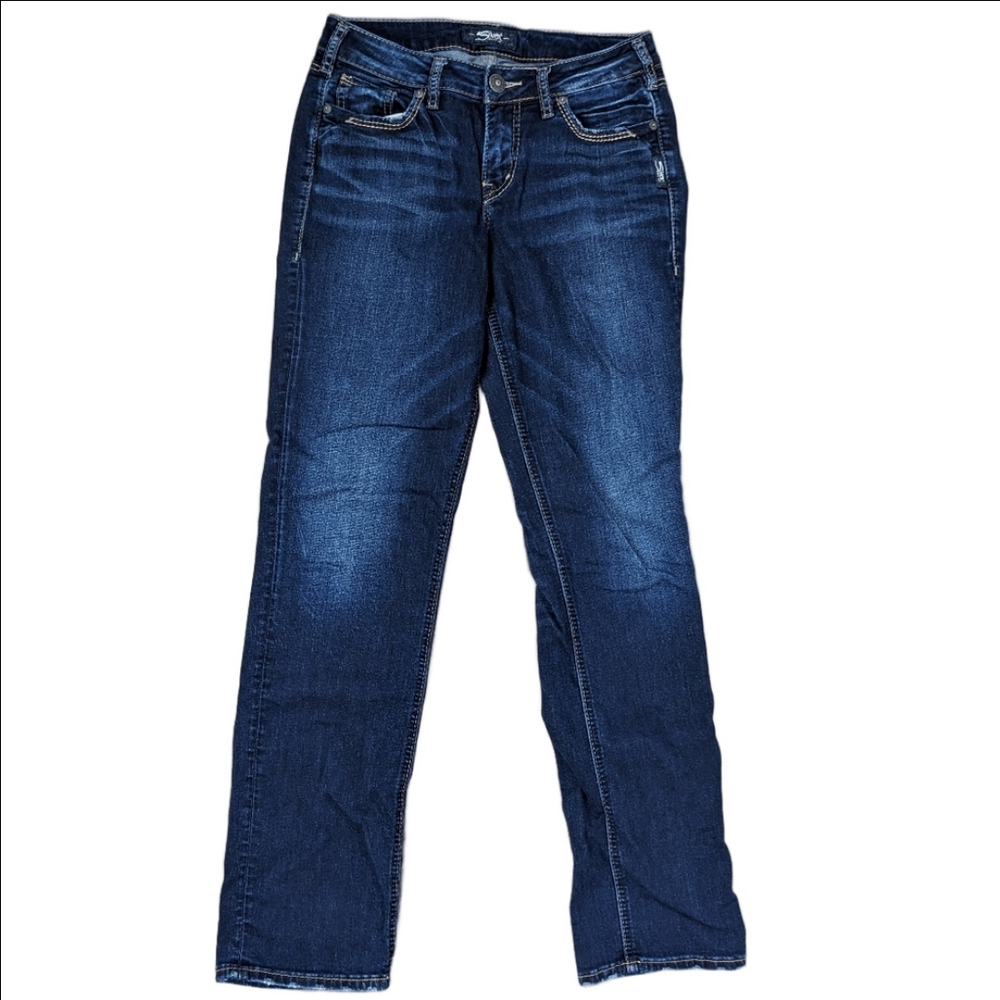 Silver Avery Straight Jeans Hi-Rise Denim Pants Women 27 / 32